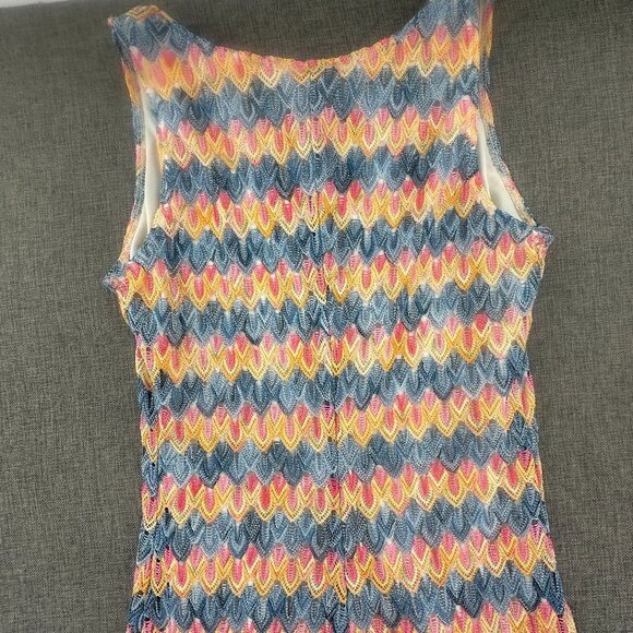 Vintage Giorgio Fiorelli Collection Knit Dress Sleeveless Multicolor Medium USA - Picture 10 of 12